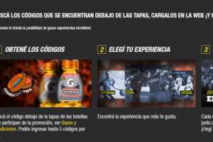 Anotarse en la promo «Experiencias Gatorade»